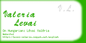 valeria levai business card