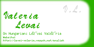 valeria levai business card